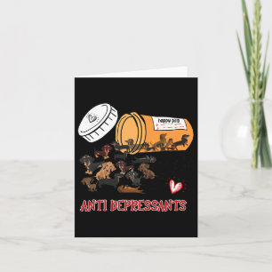 Tarjeta Wiener Dog Sausage Puppy Lover Antidepresivos Dac