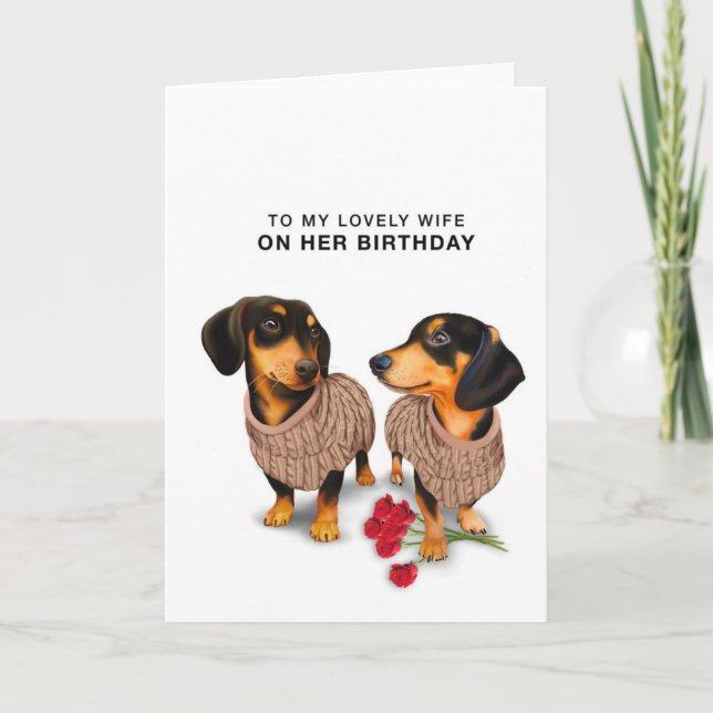 Tarjeta Wife Birthday Card  (Anverso)
