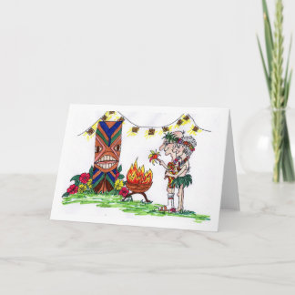 Tarjeta Wigglesworths en el luau