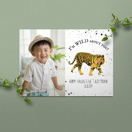 Tarjeta Wild About You Tiger Valentine Photo