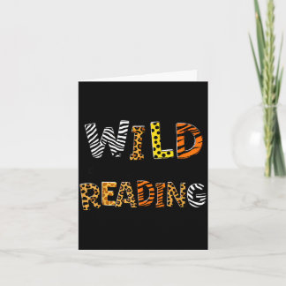 Tarjeta Wild reading kids reading books and bookworm