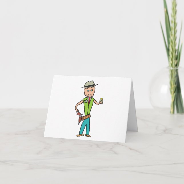 Tarjeta Wild West Sheriff (Anverso)