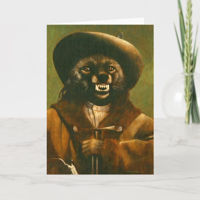 Tarjeta Wild West Wolf En Cartas De Saludos De Ropa (Anverso)