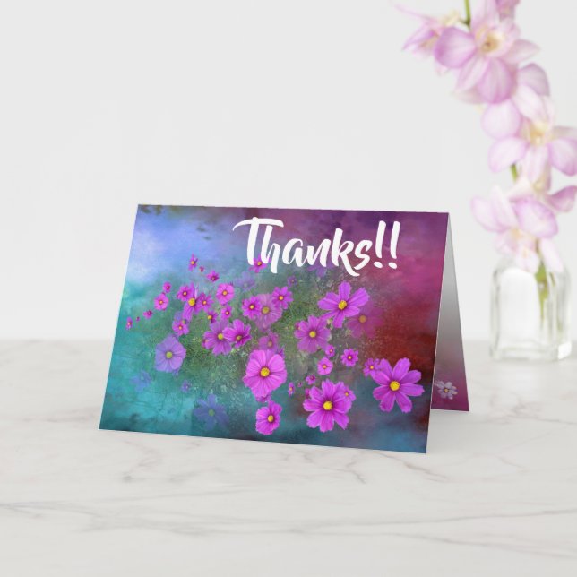 Tarjeta wildflower cosmos greeting card (Orquídea)