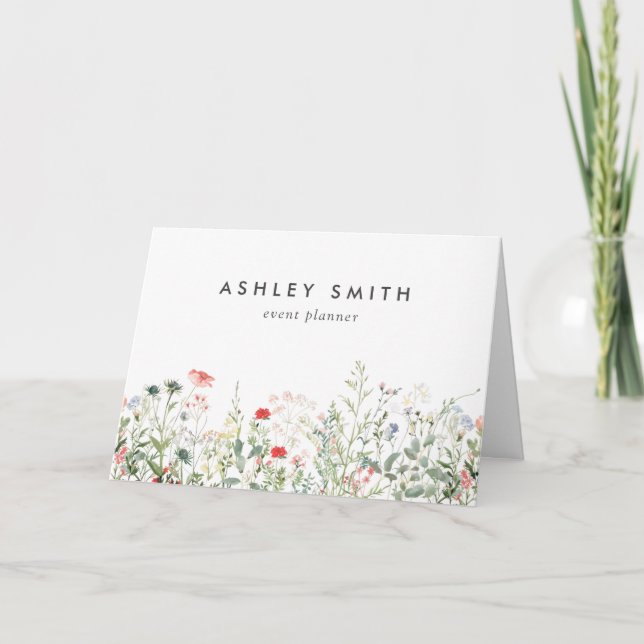 Tarjeta Wildflower Meadow Client Gracias (Anverso)