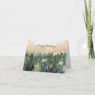 Tarjeta Wildflower Watercolor art Greeting Card
