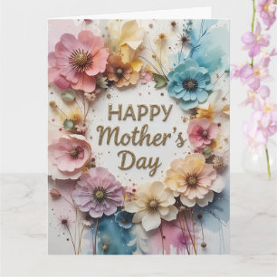 Tarjeta Wildflowers 3D Mother´s Day