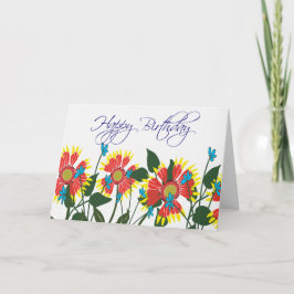 Tarjeta Wildflowers Birthday Card