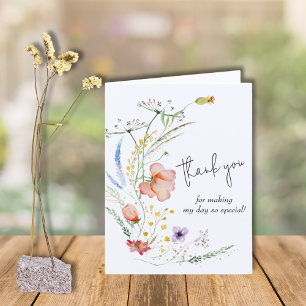 Tarjeta Wildflowers Boy Baby Shower Gracias