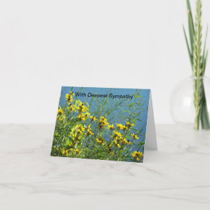 Tarjeta Wildflowers en a orillas del lago, condolencia