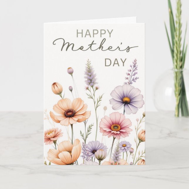 Tarjeta Wildflowers Pressed (Anverso)