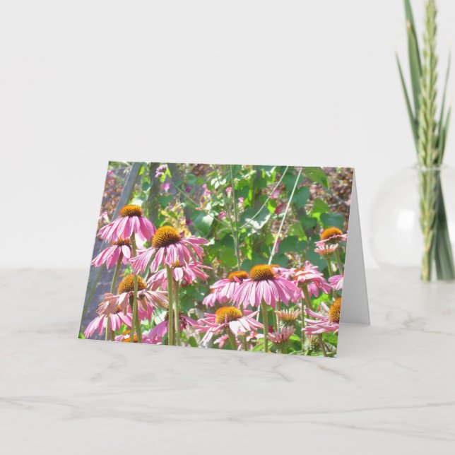 Tarjeta Wildflowers rosados (Anverso)