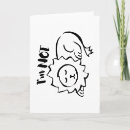 Tarjeta Wildly Punny — I’m Not Lion Minimalist Lion Art