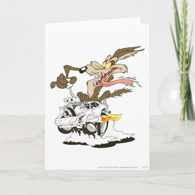 Tarjeta WILE E. COYOTE™ Conductor Loco (Anverso)