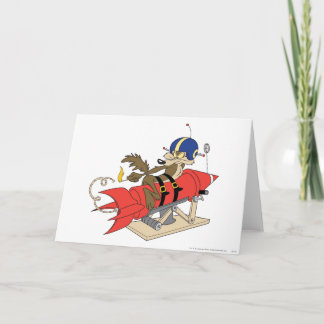 Tarjeta Wile E. Coyote lanza cohete rojo