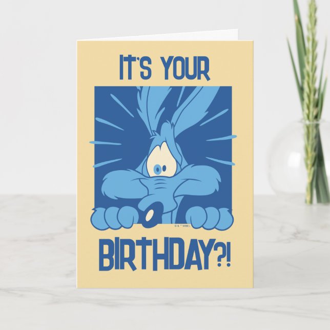 Tarjeta WILE E. COYOTE™ Shocked Expression (Anverso)