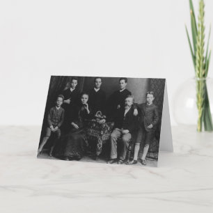 Tarjeta Wilhelm Liebknecht y su familia
