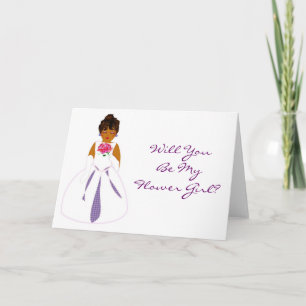 Tarjeta "Will Be My Flower Girl" - Personalizable