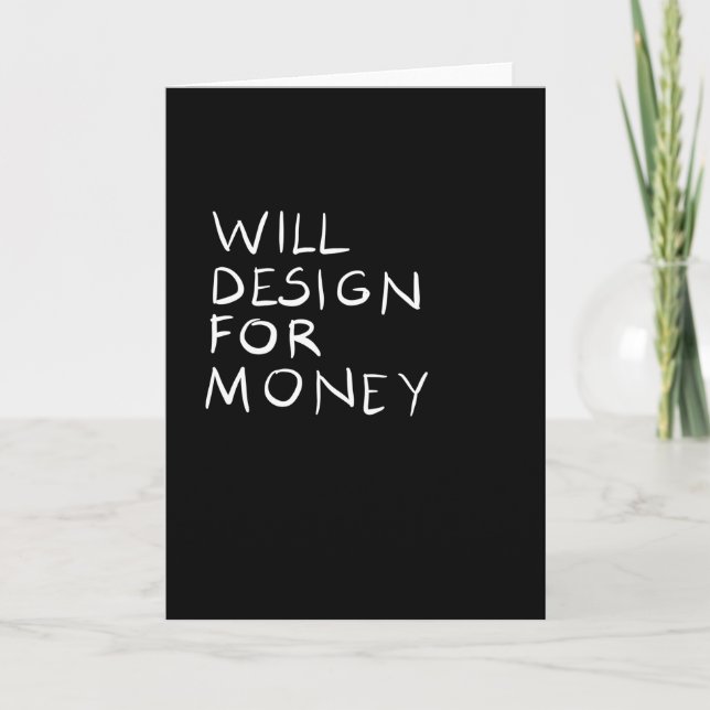 Tarjeta Will Design por dinero (Anverso)