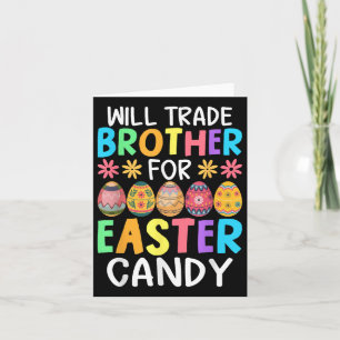 Tarjeta Will Trade Brother For Easter Candy Funny Bunny Te