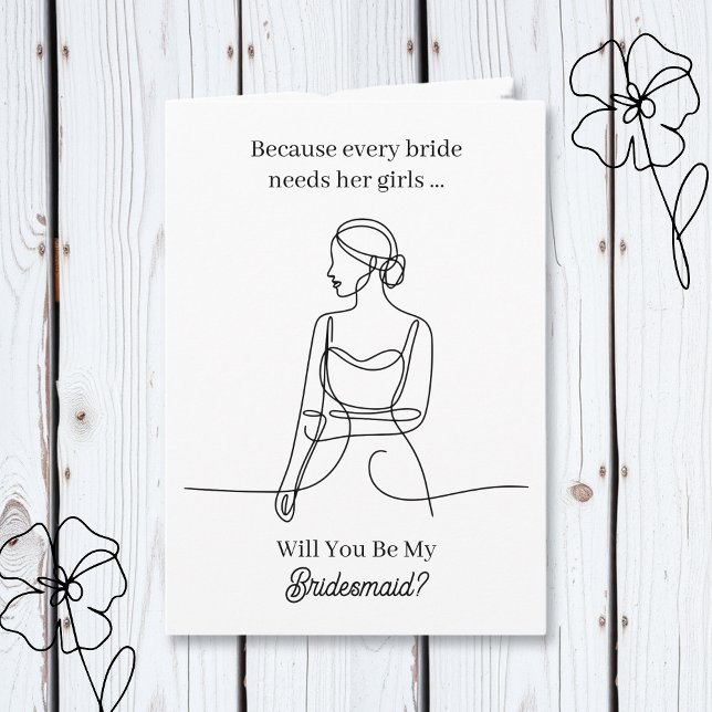 Tarjeta Will You Be My Bridesmaid Proposal (Subido por el creador)