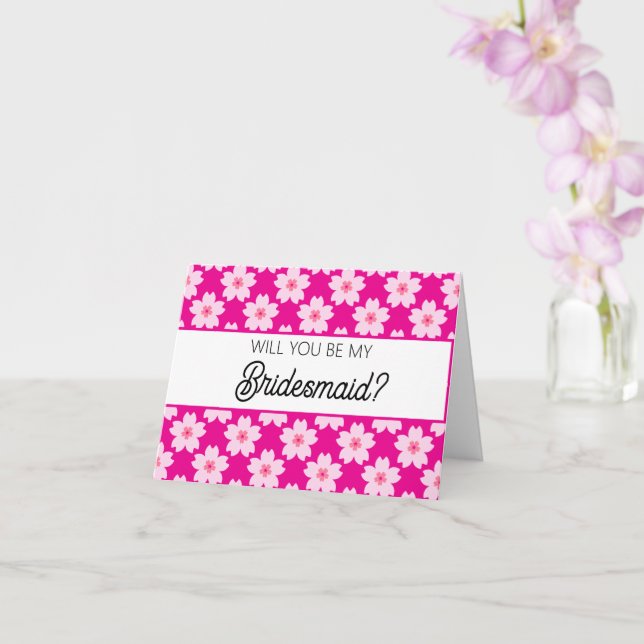 Tarjeta Will you be my Bridesmaid proposal card (Orquídea)
