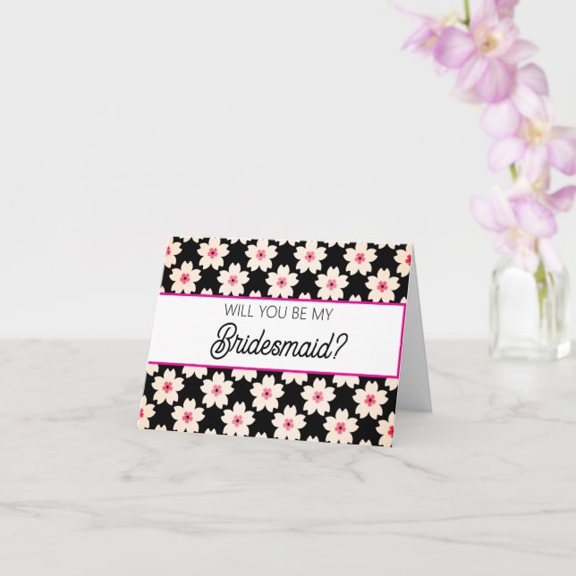 Tarjeta Will you be my Bridesmaid proposal card (Orquídea)