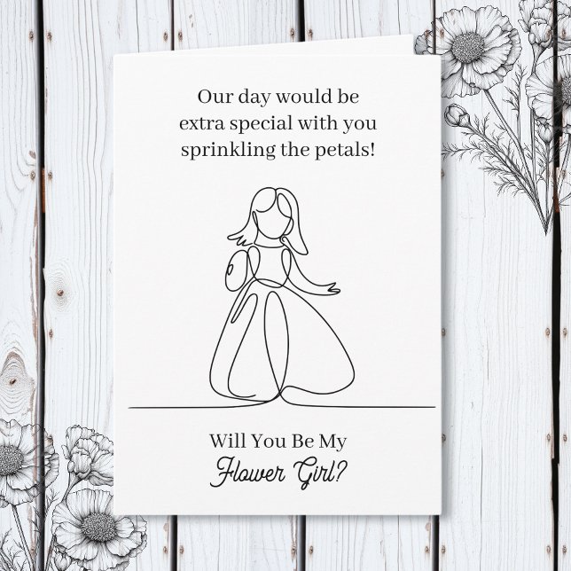 Tarjeta Will You Be My Flower Girl Proposal (Subido por el creador)