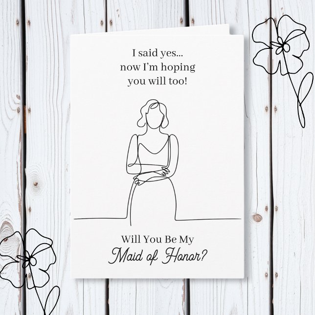 Tarjeta Will You Be My Maid of Honor Proposal (Subido por el creador)