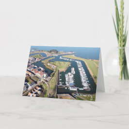 Tarjeta Willemstad in Nederland met moderne haven.