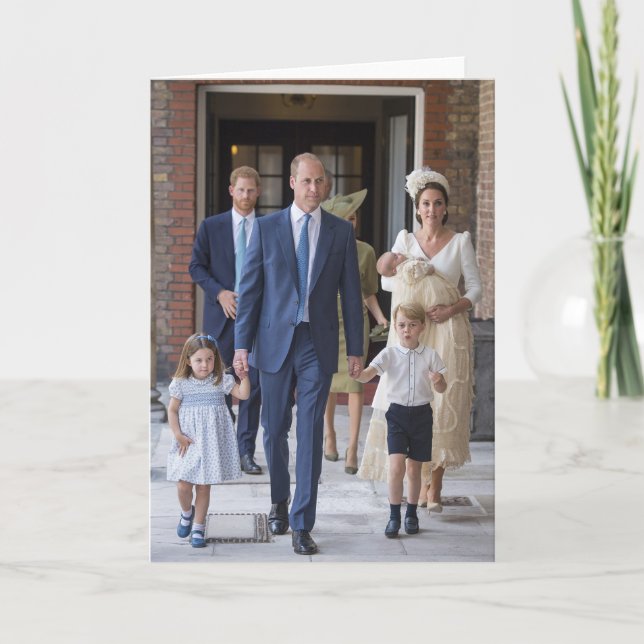 Tarjeta William, Kate y los niños (Anverso)