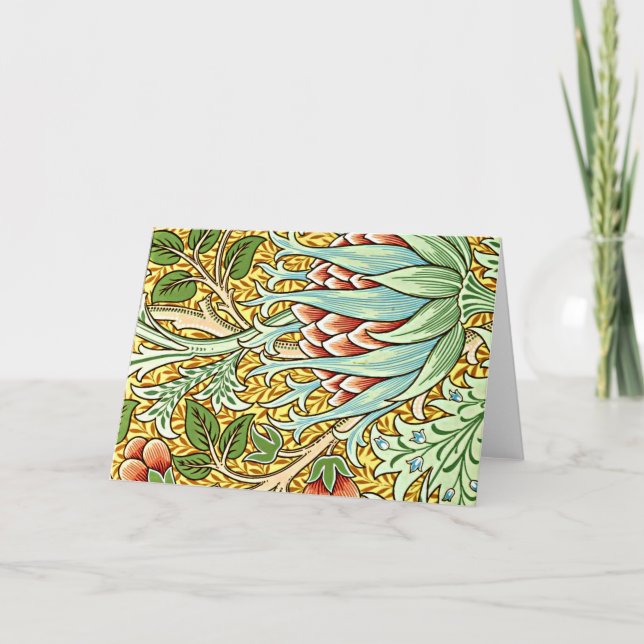 Tarjeta William Morris - Artichoke (Anverso)