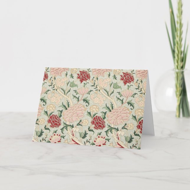 Tarjeta William Morris Cray Floral (Anverso)