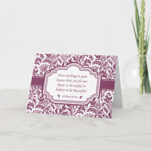 Tarjeta William Morris Famosa Cita Hermosas Casas