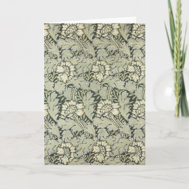 Tarjeta William Morris Floral Art Magnet 18 (Anverso)