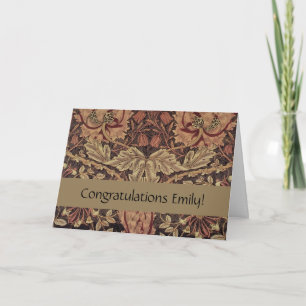 Tarjeta William Morris Honeysuckle Arte Inglés Clásico