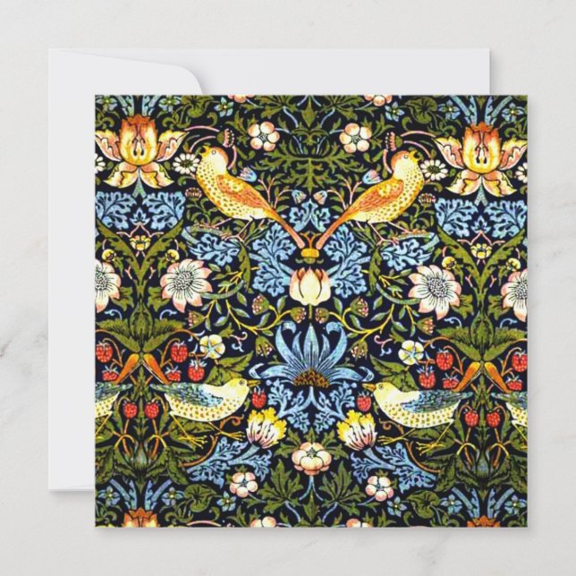 Tarjeta William Morris - Ladrón de fresas, (Anverso)