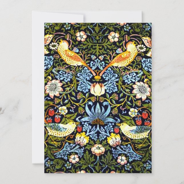 Tarjeta William Morris - Ladrón de fresas (Anverso)