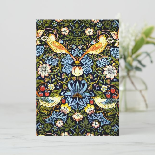 Tarjeta William Morris, ladrón de fresas (Anverso de pie)