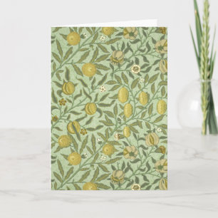 Tarjeta William Morris Pomegranate Fruit Design