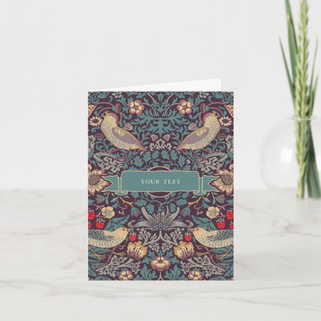Tarjeta William Morris Strawberry Thief  Card (Anverso)