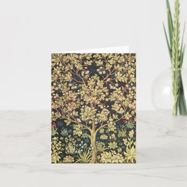 Tarjeta William Morris Tree De La Vida (Anverso)