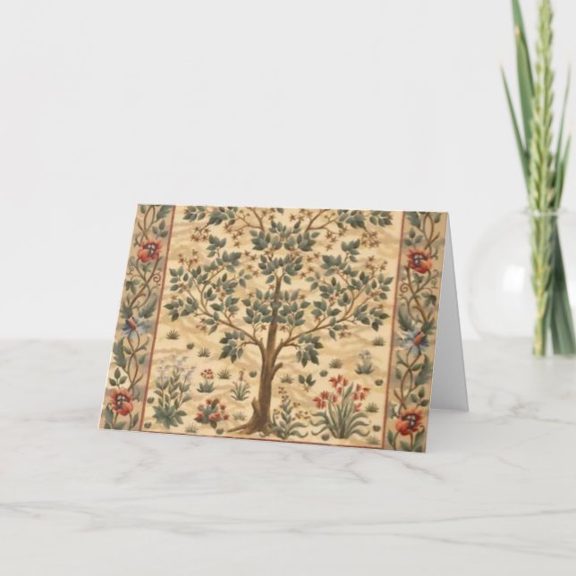 Tarjeta William Morris Tree De La Vida (Anverso)