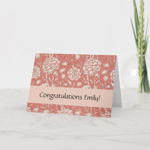 Tarjeta William Morris Wild Tulip Classic Victorian Design