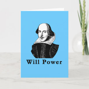 Tarjeta William Shakespeare WILL POWER Tshirts