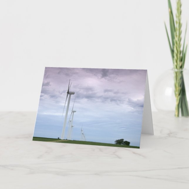 Tarjeta Wind Turbines Skyward (Anverso)