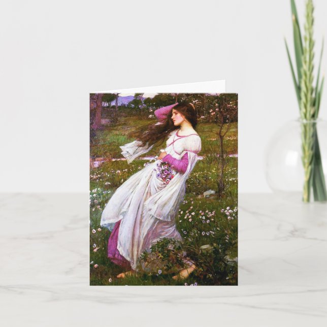 Tarjeta Windflowers del Waterhouse (Anverso)