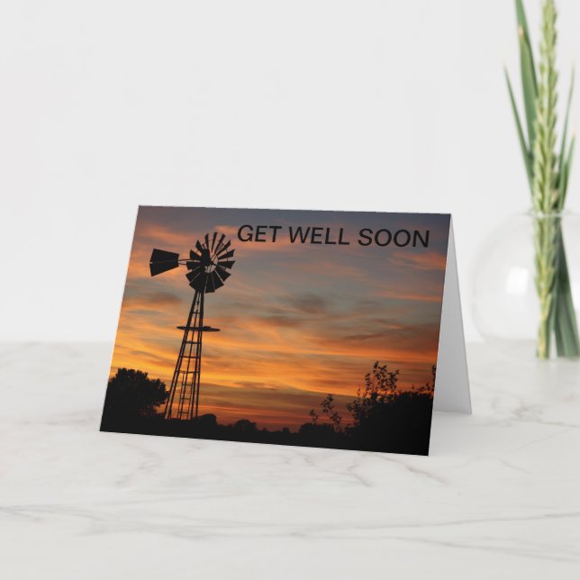Tarjeta Windmill Get Well (Anverso)