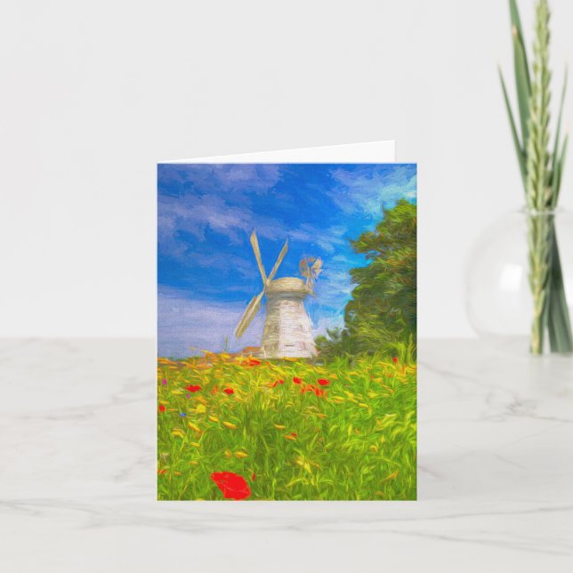 Tarjeta Windmill Meadow Art (Anverso)