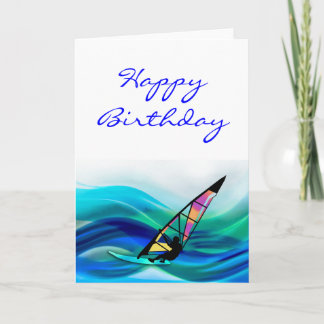 Tarjeta Windsurfer del tecnicolor